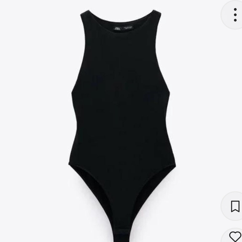 Zara High Neck Black Bodysuit